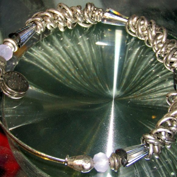 Vintage Alex & Ani Silver Tussle Charms Bracelet Extendable - Picture 4 of 6